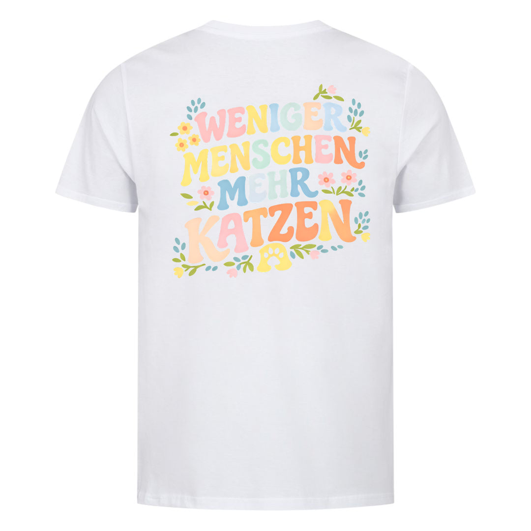 Weniger Menschen pastell T-Shirt BackPrint