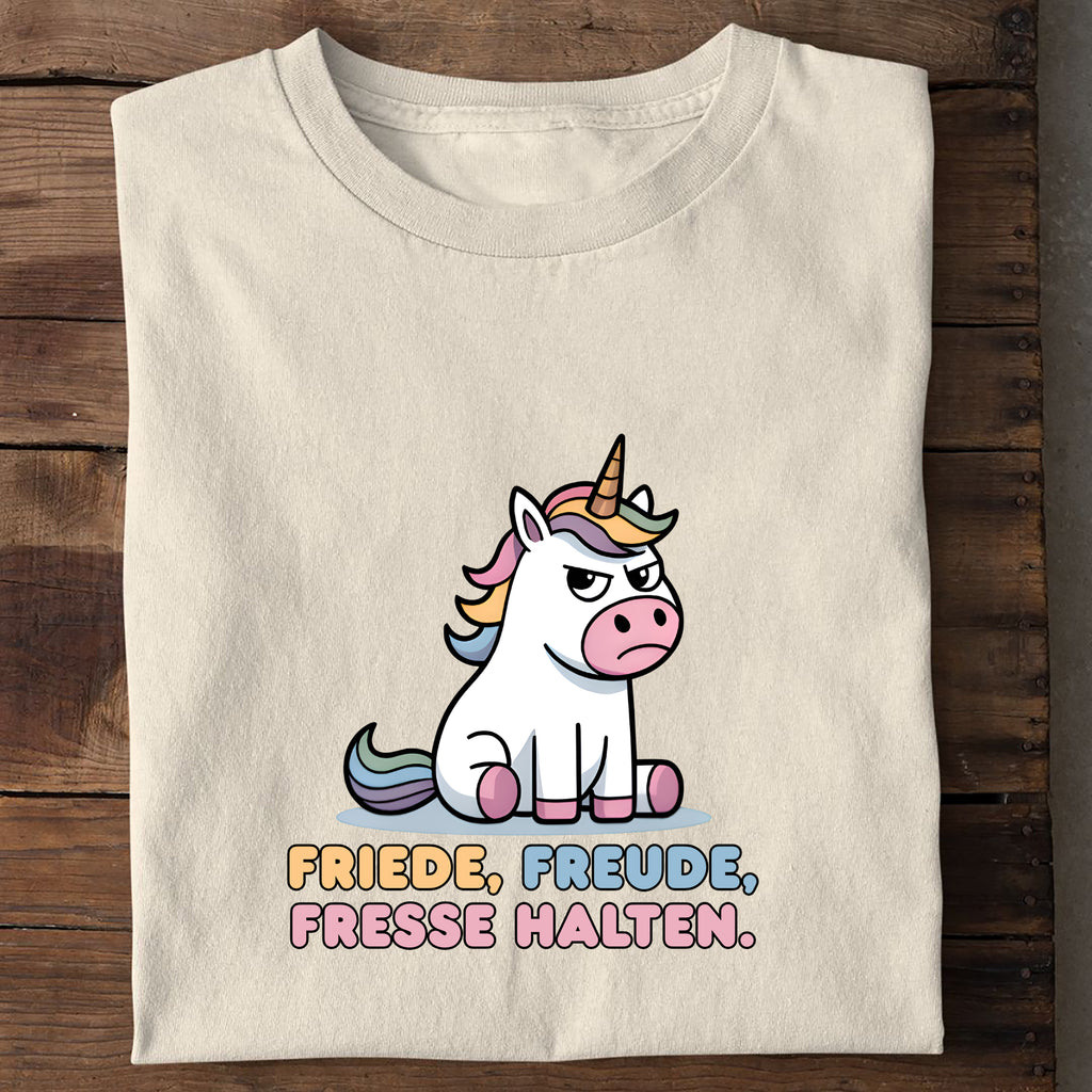 Bio T-Shirt Friede Freude Fresse halten, Seitenansicht