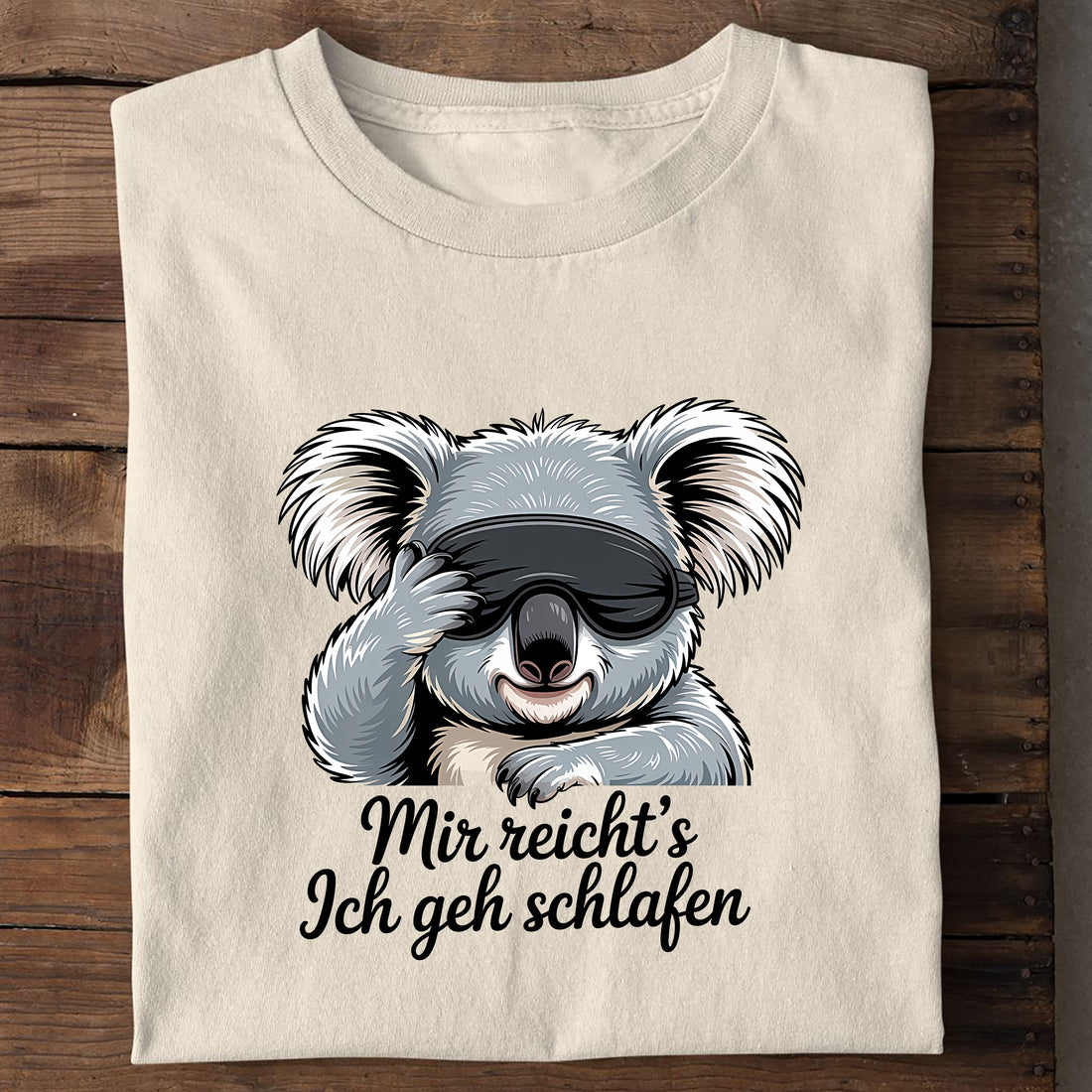 T-Shirt Ich geh schlafen, Seitenansicht