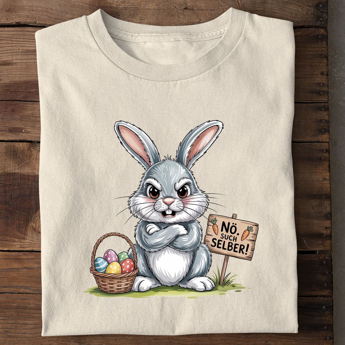 T-Shirt Nö Osterhase, Seitenansicht
