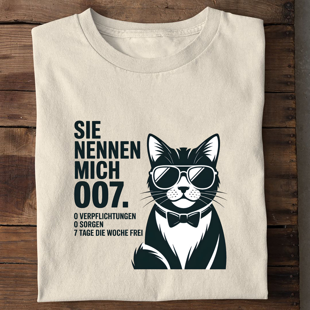T-Shirt Sie nennen mich 007, Seitenansicht