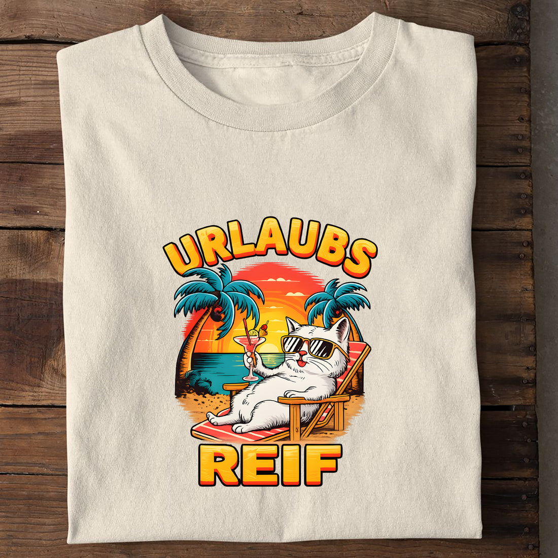T-Shirt Urlaubsreif, Seitenansicht