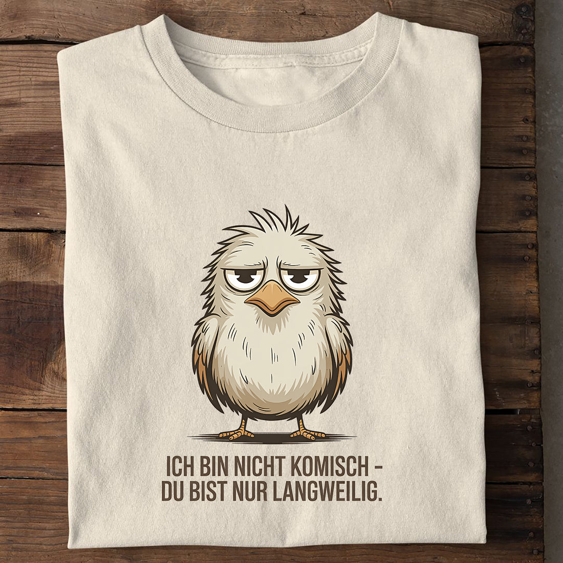 T-Shirt Ich bin nicht komisch, Seitenansicht