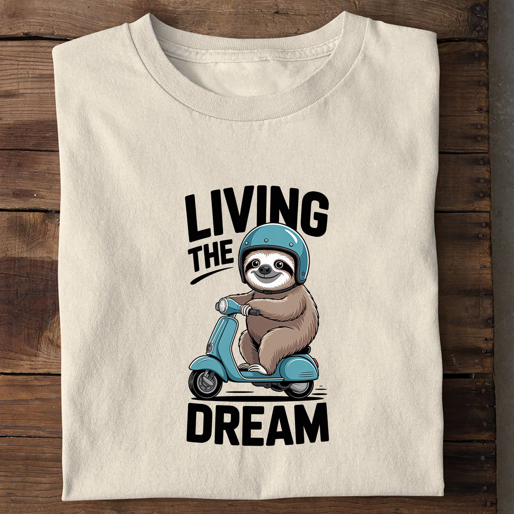 T-Shirt Living the dream, Seitenansicht