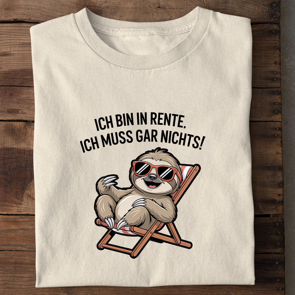 Bio T-Shirt Rente Faultier, Seitenansicht