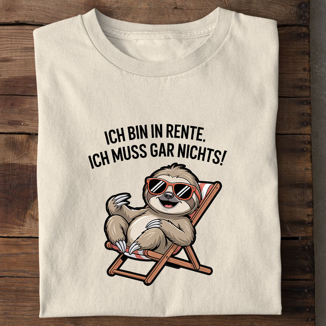 Bio T-Shirt Rente Faultier, Seitenansicht