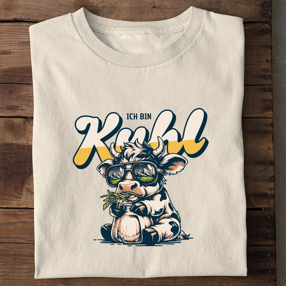 T-Shirt Ich bin kuhl, Seitenansicht
