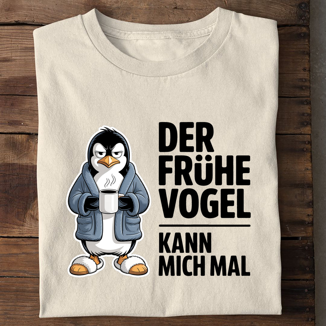 T-Shirt Frühe Pinguin, Seitenansicht
