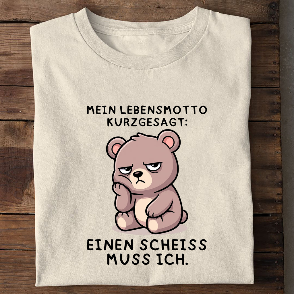 T-Shirt Einen Scheiß muss ich, Seitenansicht