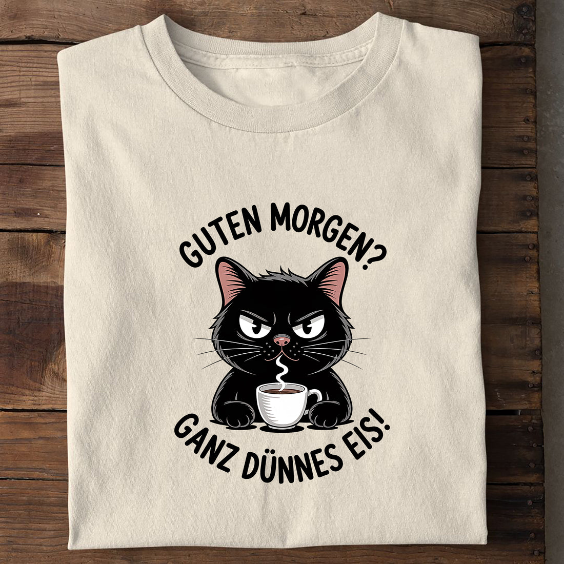 T-Shirt Guten Morgen, Seitenansicht