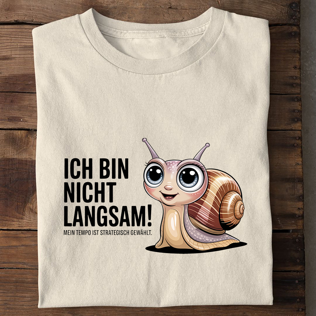 T-Shirt Ich bin nicht langsam, Seitenansicht
