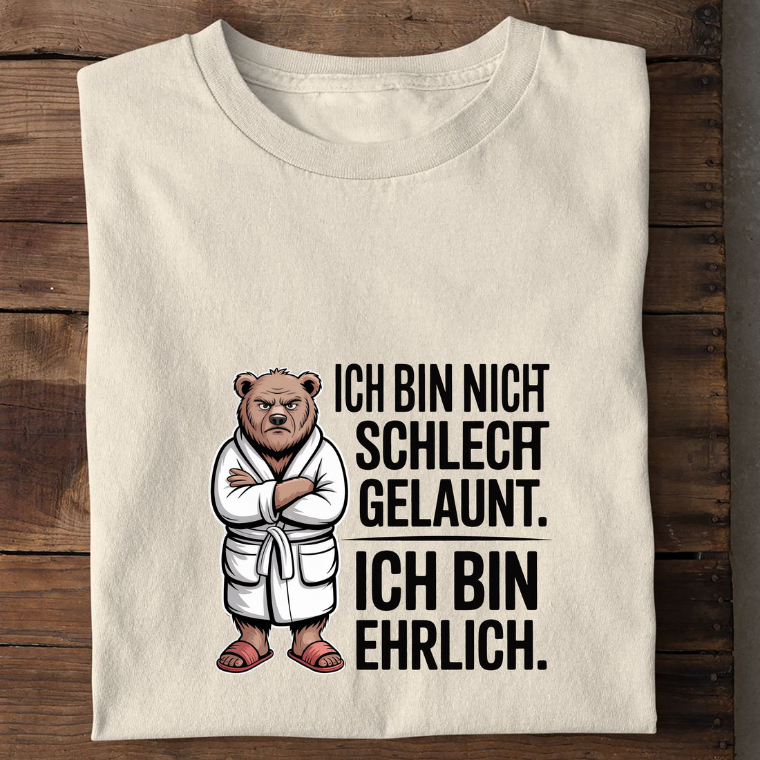 T-Shirt Ich bin ehrlich, Seitenansicht