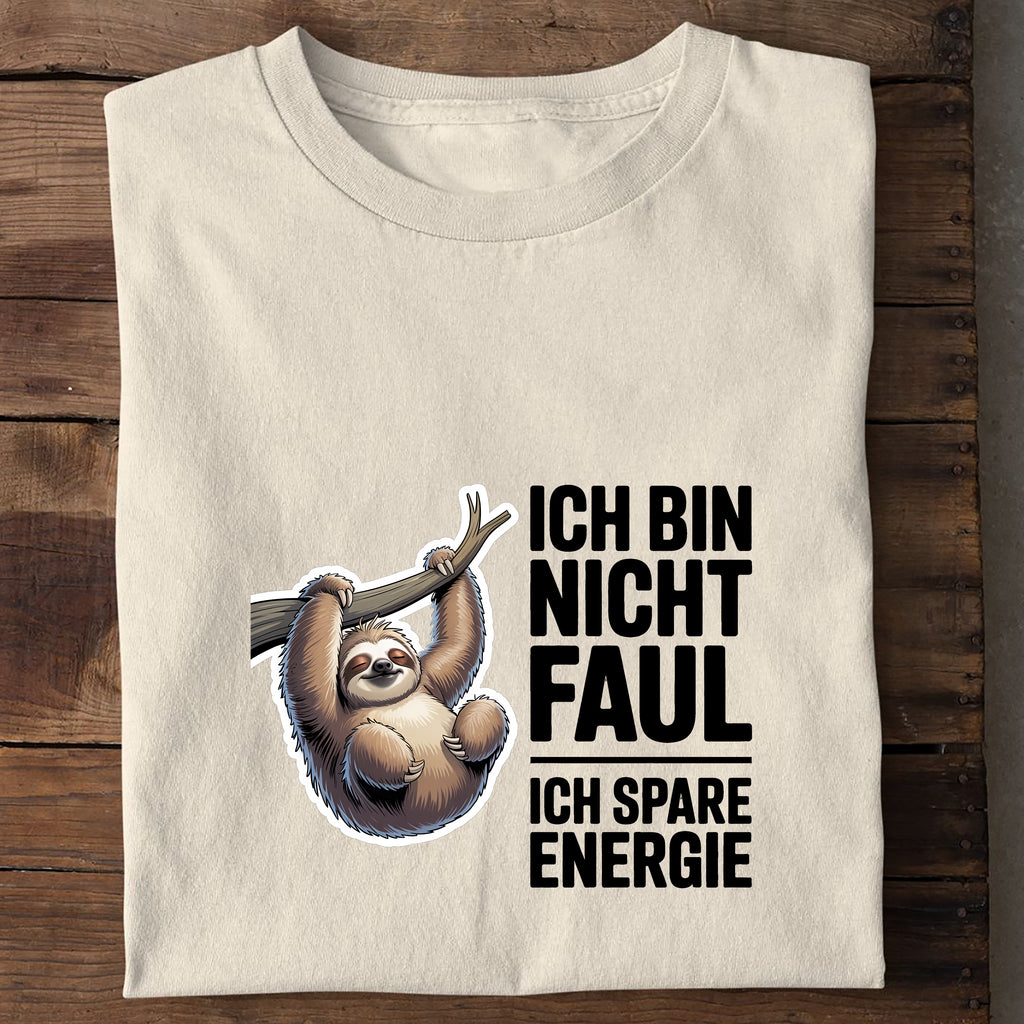T-Shirt Ich bin Nicht Faul, Seitenansicht