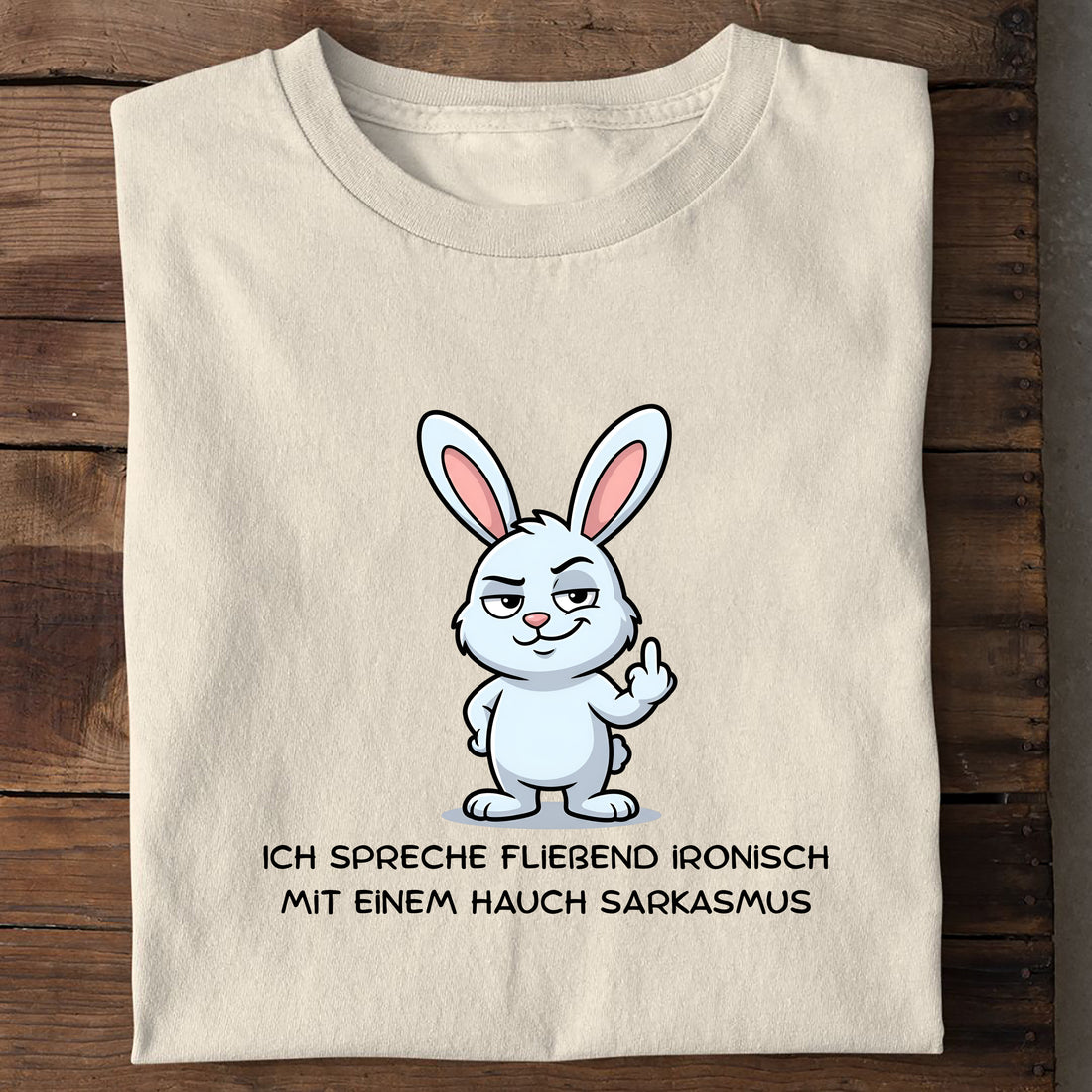T-Shirt Ironisch mit einem Hauch Sarkasmus, Seitenansicht