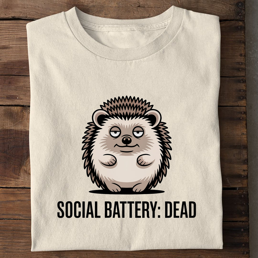 T-Shirt Social Battery, Seitenansicht