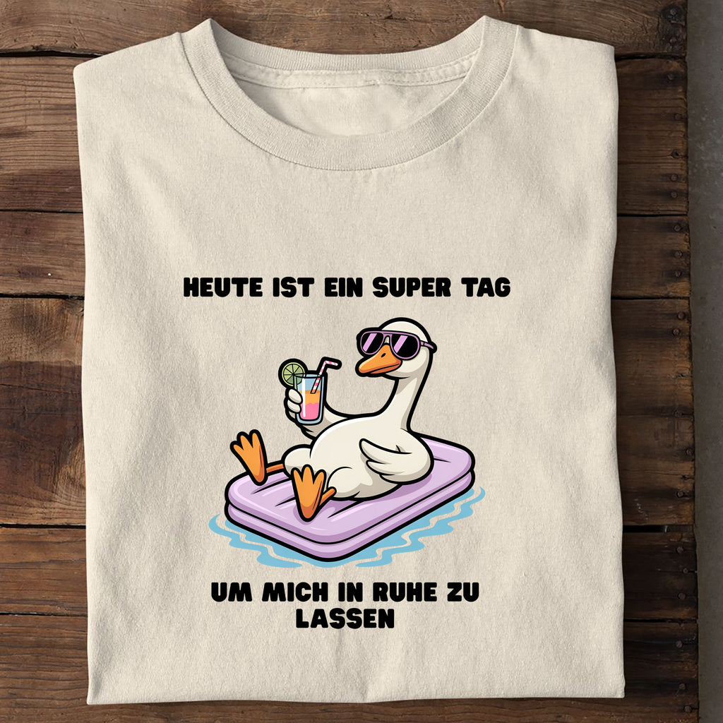 T-Shirt Heute ist ein Super Tag, Seitenansicht