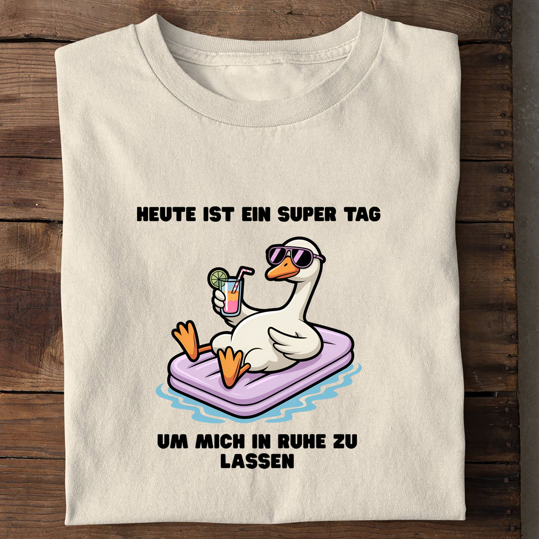 T-Shirt Heute ist ein Super Tag, Seitenansicht