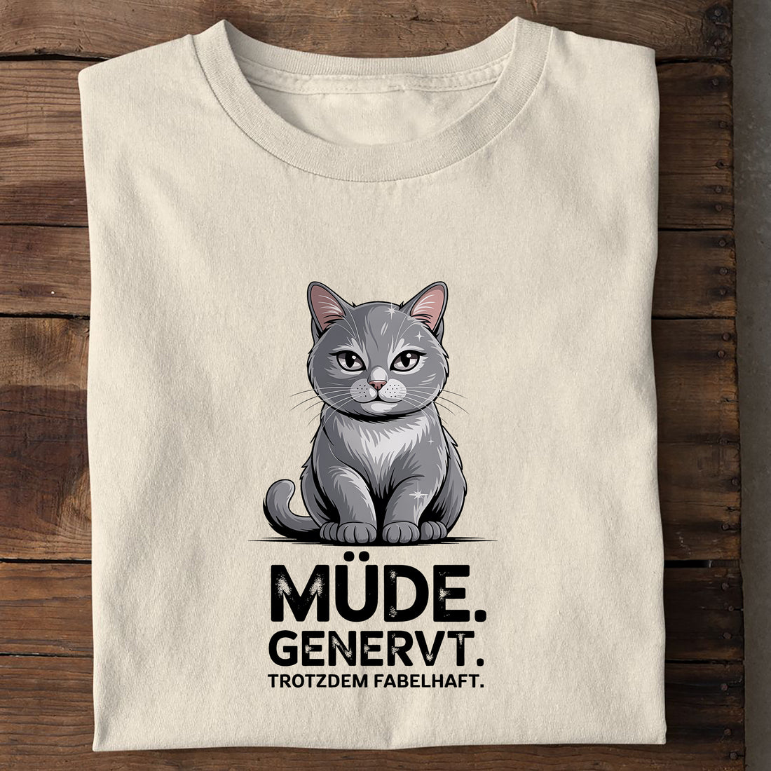 T-Shirt Mäßig genervt, Seitenansicht