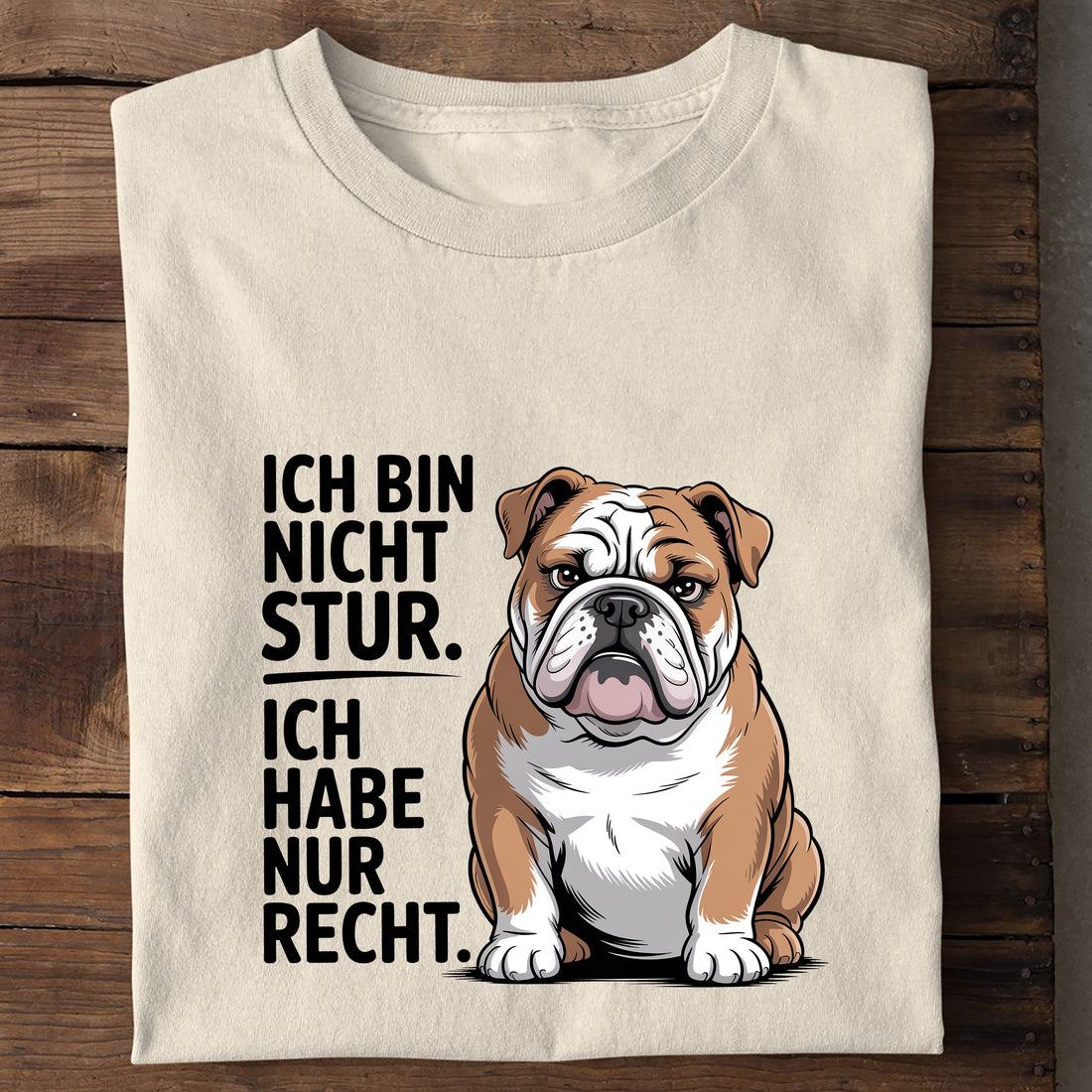 T-Shirt Ich Bin Nicht Stur, Seitenansicht