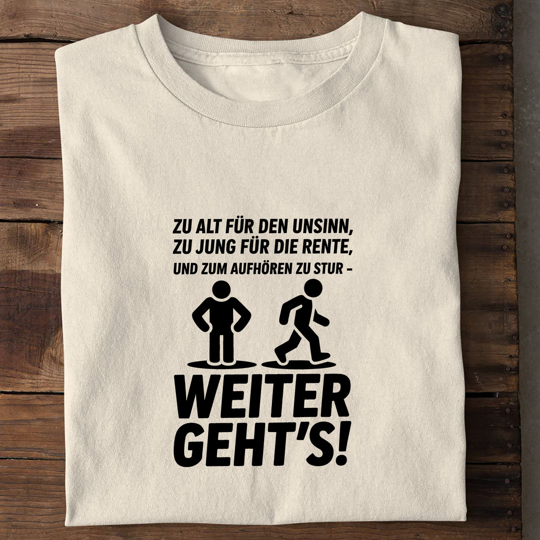 T-Shirt Weiter gehts, Seitenansicht