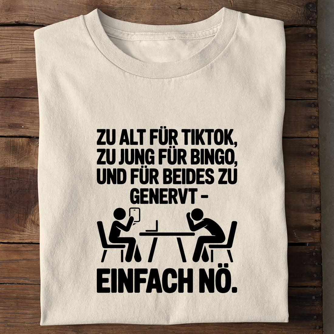 T-Shirt Einfach nö Personen, Seitenansicht