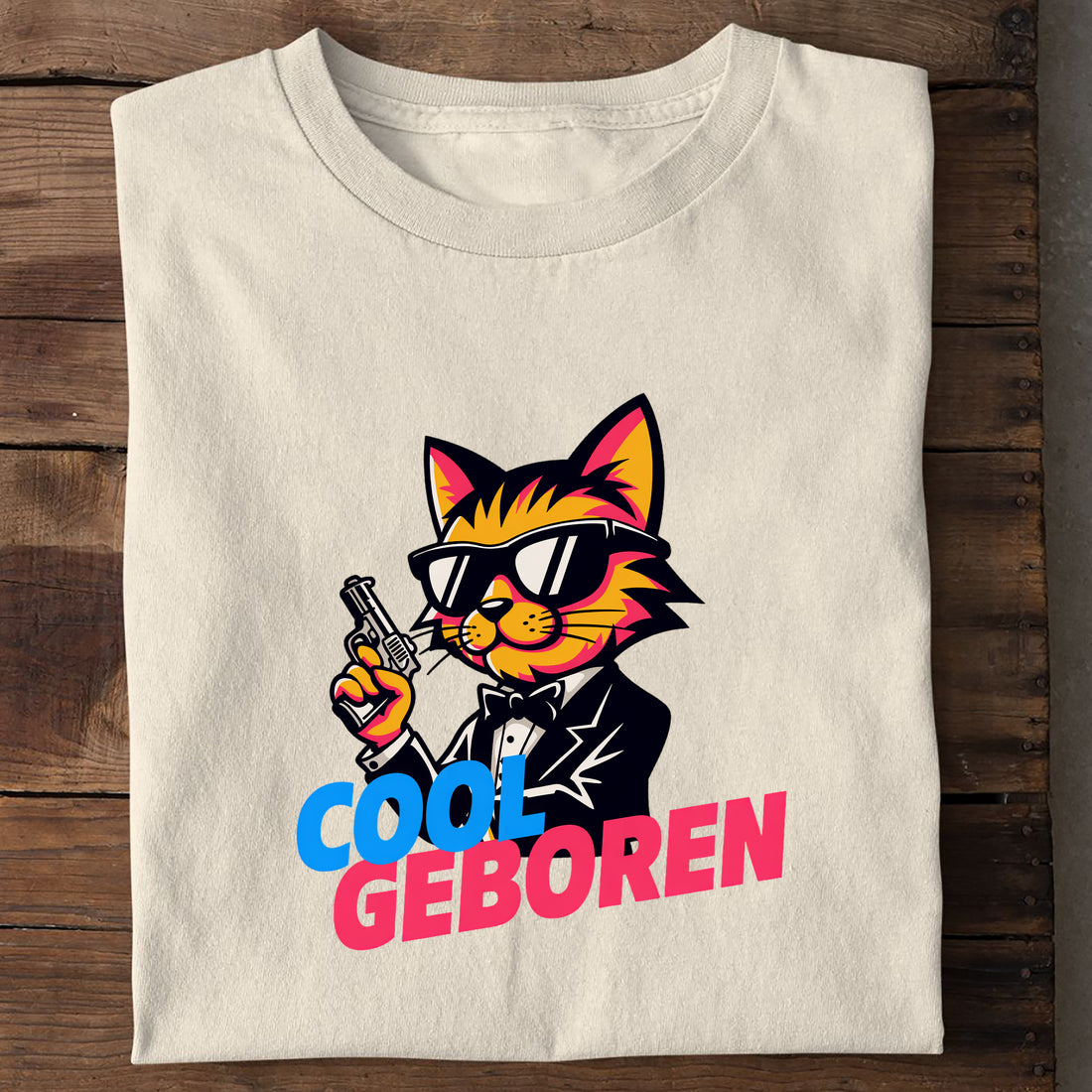 T-Shirt Cool geboren, Seitenansicht