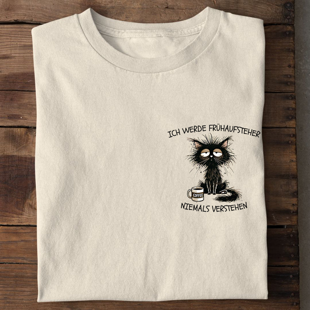 T-Shirt Frühaufsteher, Seitenansicht