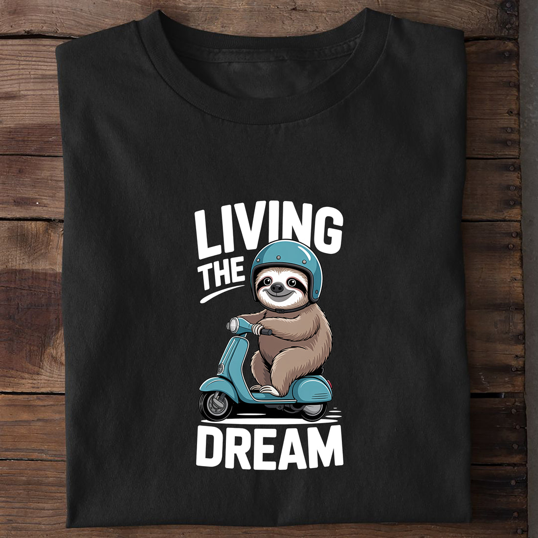 T-Shirt Living the dream, Detailansicht