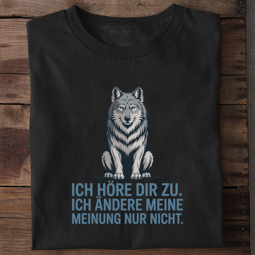 T-Shirt Ich ändere meine meinung nicht, getragen