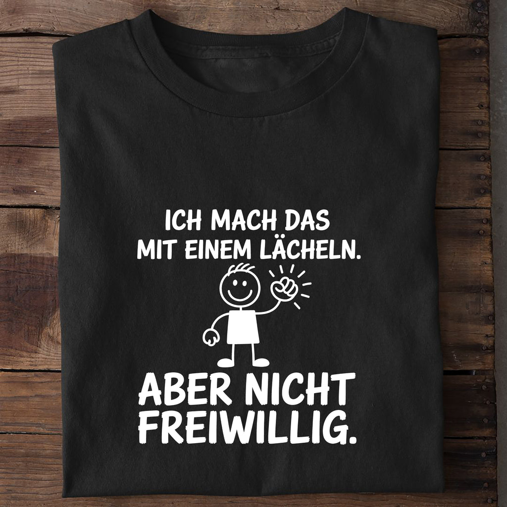 T-Shirt Mit Einem Lächeln, getragen