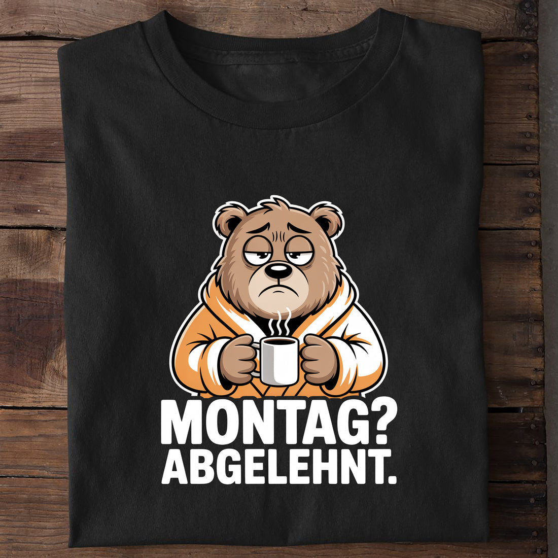 T-Shirt Montag Abgelehnt, getragen