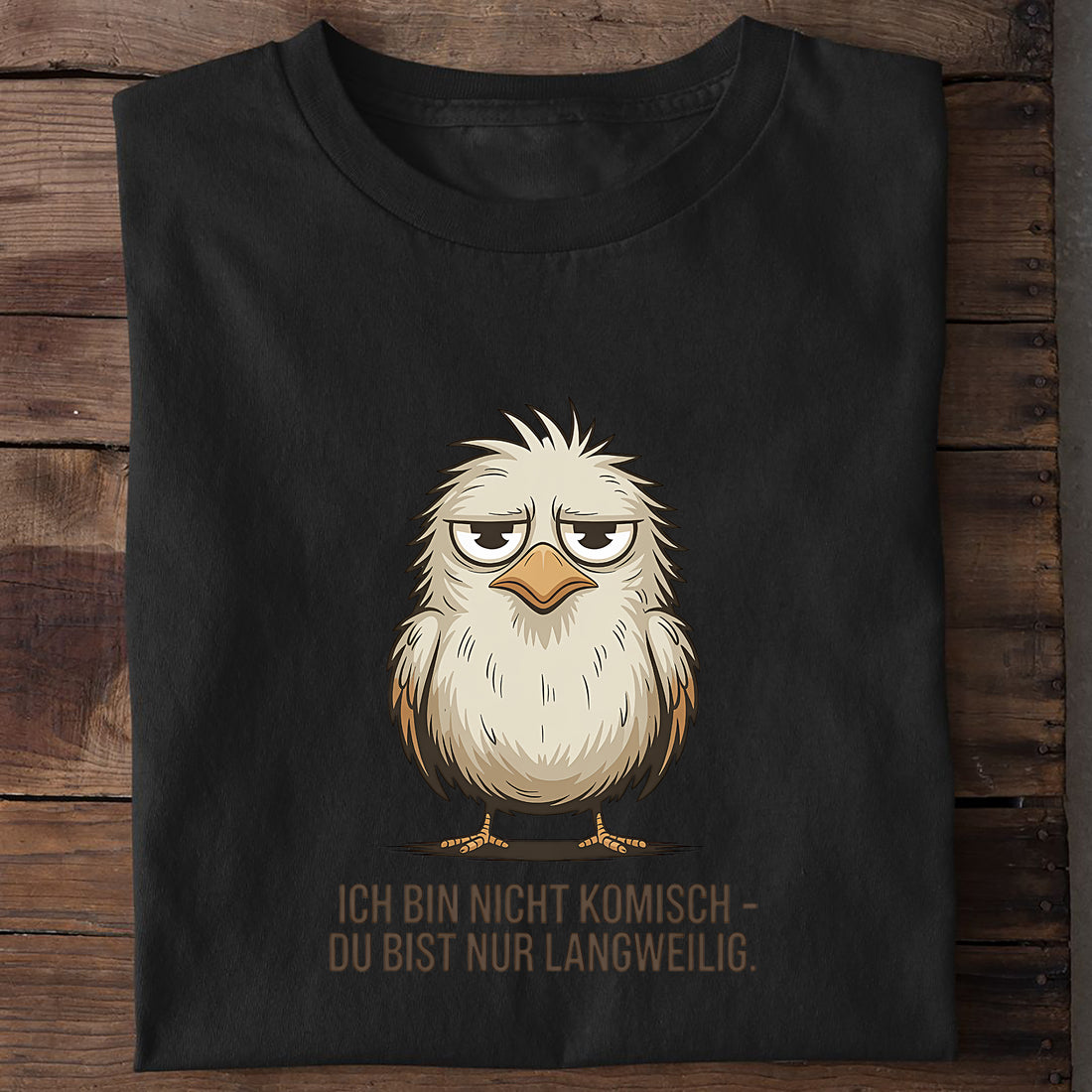 T-Shirt Ich bin nicht komisch, getragen