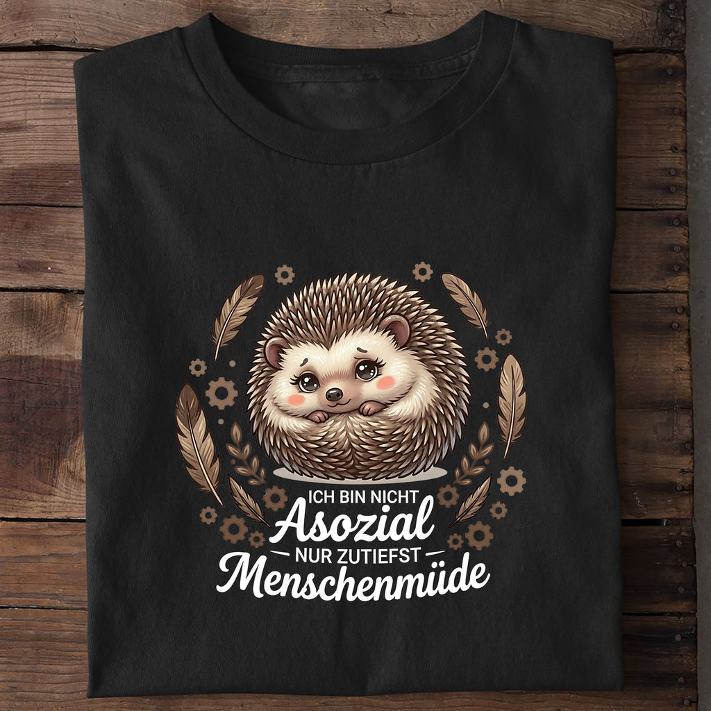 T-Shirt Menschenmüde, Motivansicht