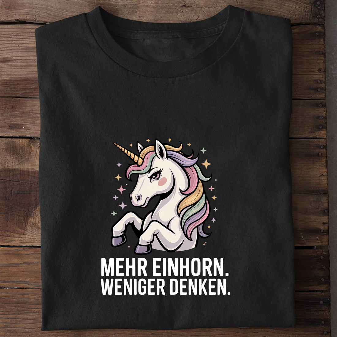 T-Shirt Mehr Einhorn, getragen