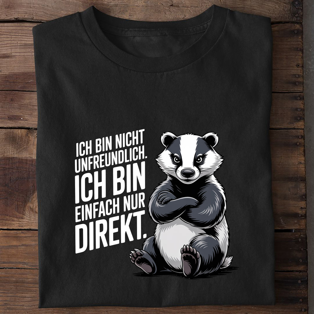 Bio T-Shirt Ich Bin Nicht Unfreundlich, getragen