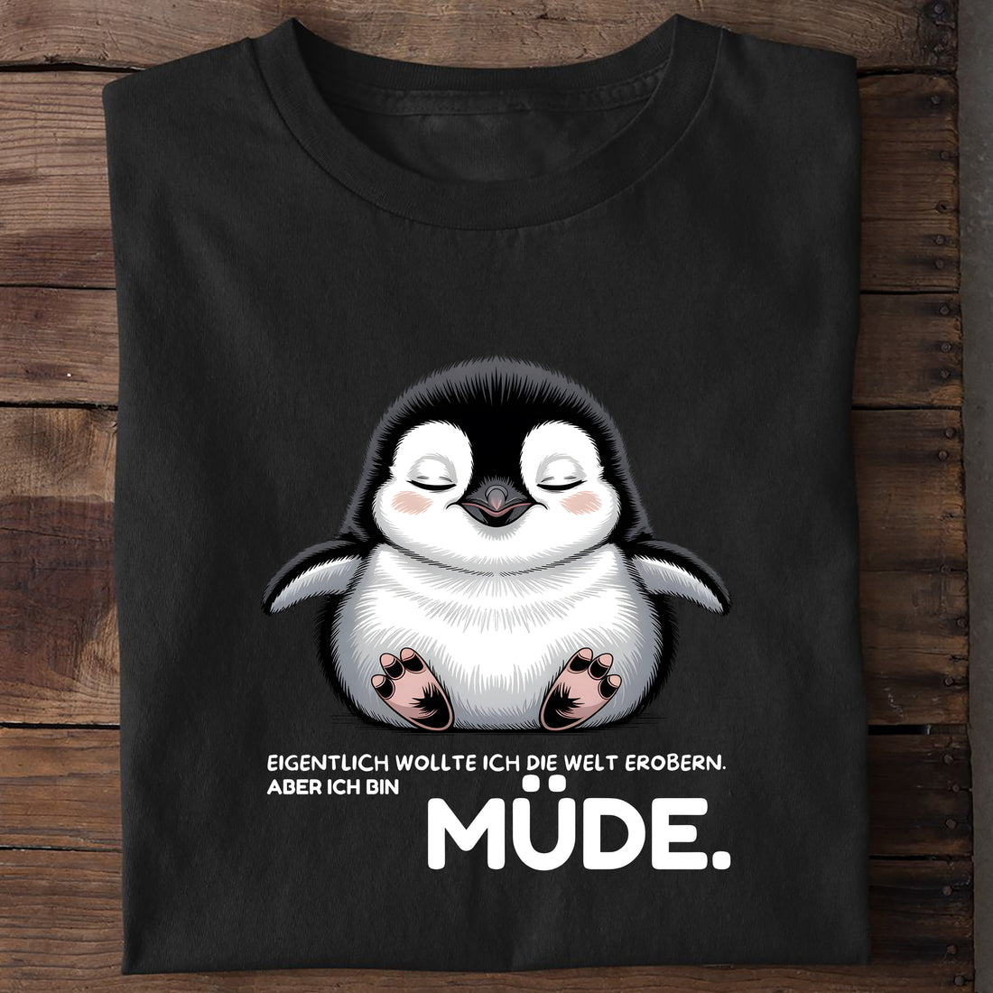 Bio T-Shirt Müde, getragen
