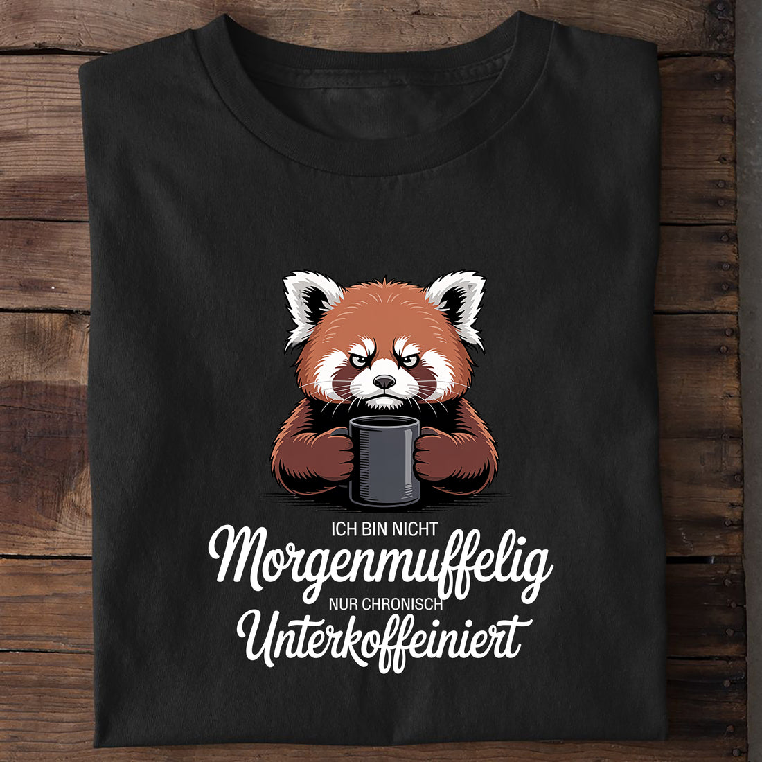 T-Shirt morgenmuffelig, getragen