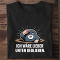T-Shirt Lieber Unten geblieben, getragen
