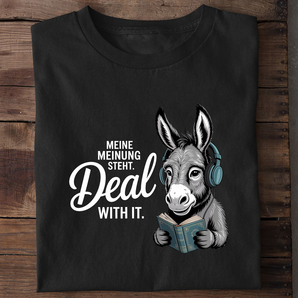 T-Shirt Meine Meinung steht, getragen