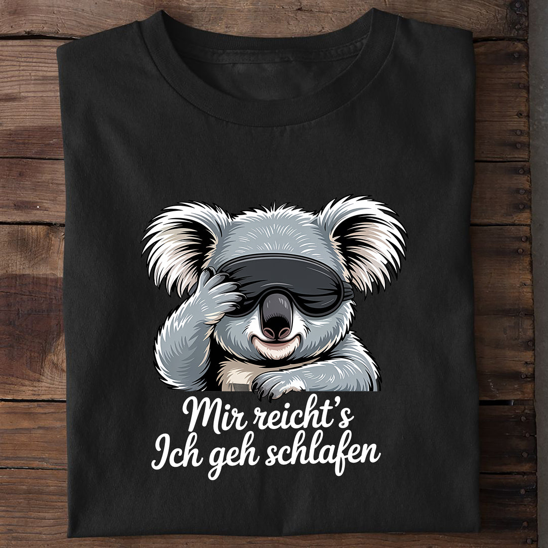 T-Shirt Ich geh schlafen, getragen