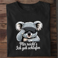 T-Shirt Ich geh schlafen, getragen