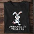 T-Shirt Ganz dünnes Eis Hase, getragen