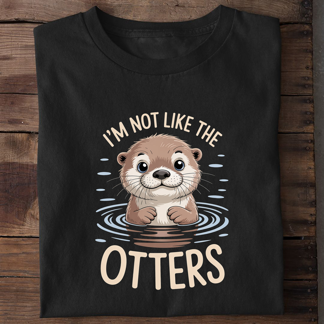T-Shirt Not like the otters, getragen