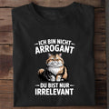 T-Shirt Arrogant, getragen