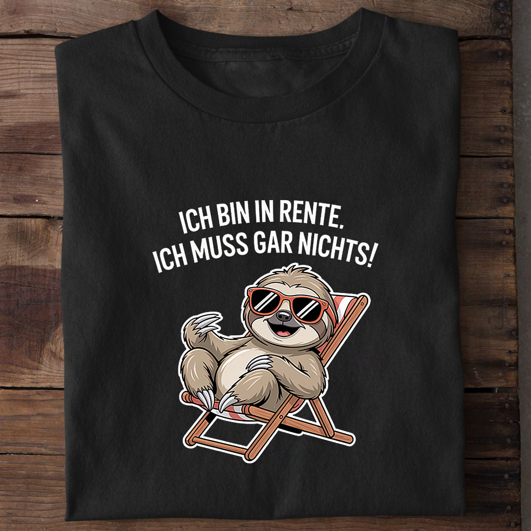 Bio T-Shirt Rente Faultier, Motivansicht