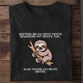 Bio T-Shirt Nicht fertig geworden mit Nichtstun, getragen