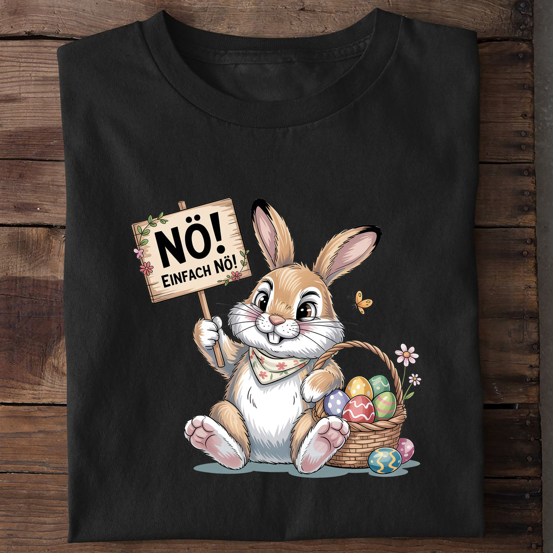 T-Shirt Nö Hase, getragen