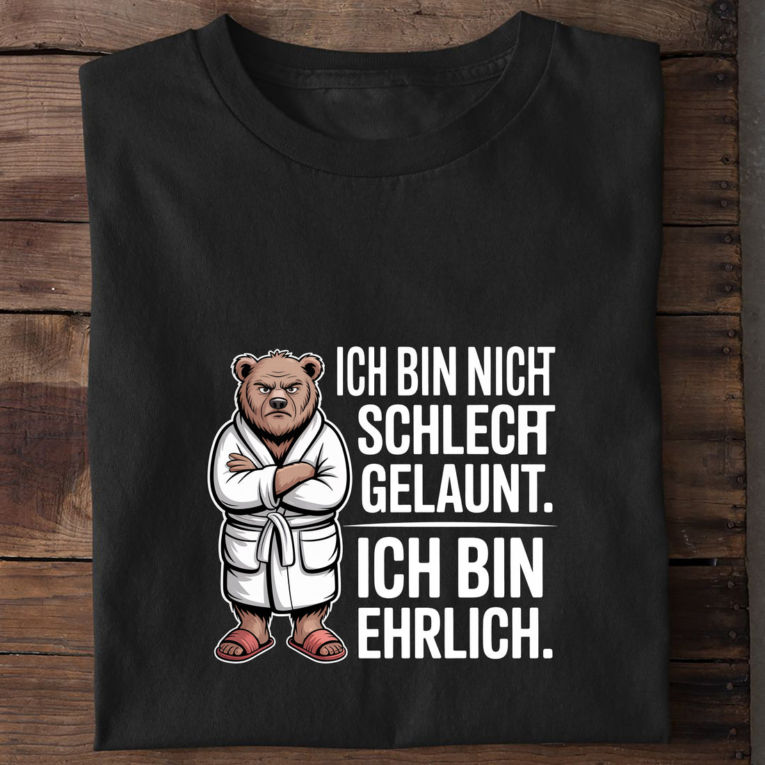 T-Shirt Ich bin ehrlich, getragen