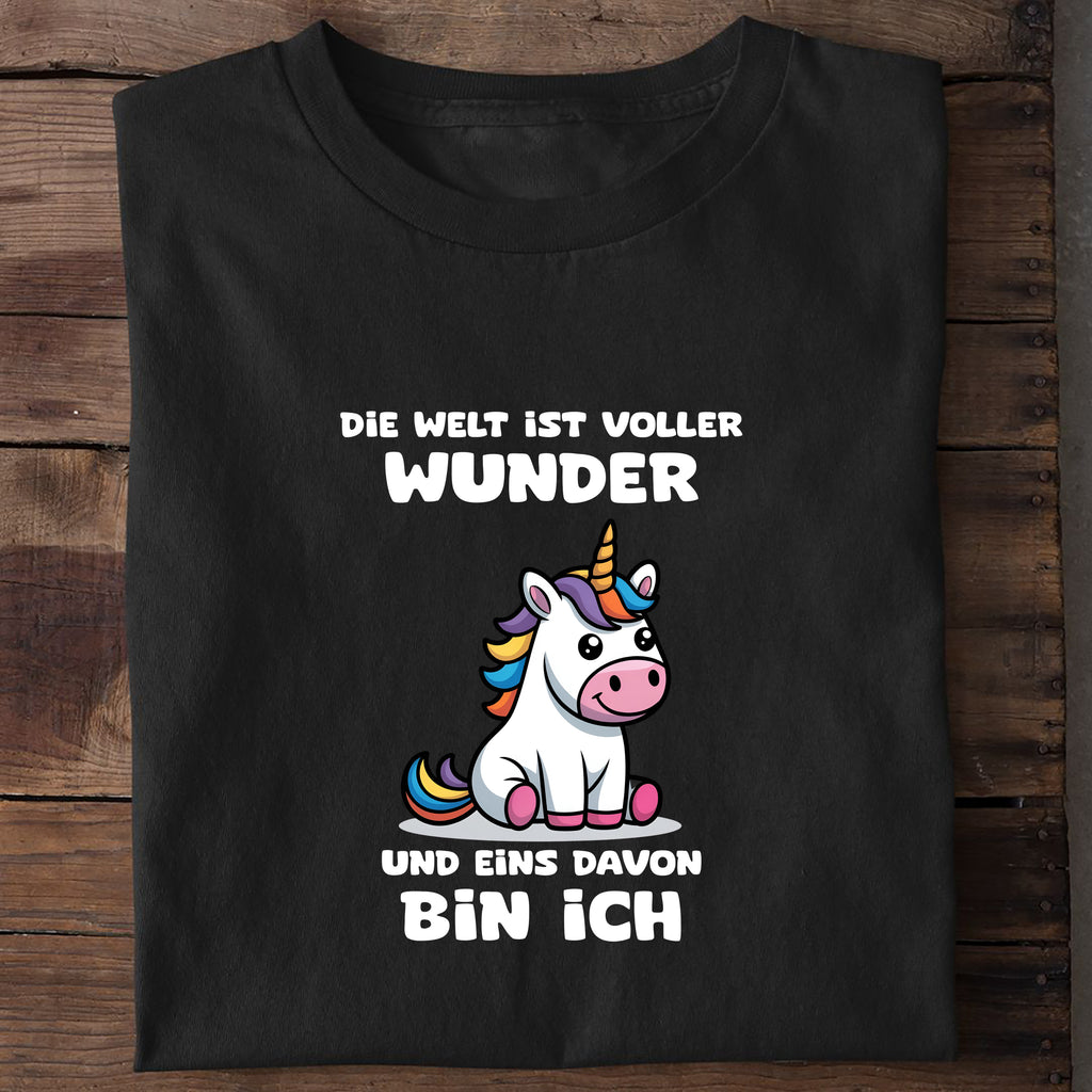 T-Shirt Die Welt ist voller Wunder, getragen