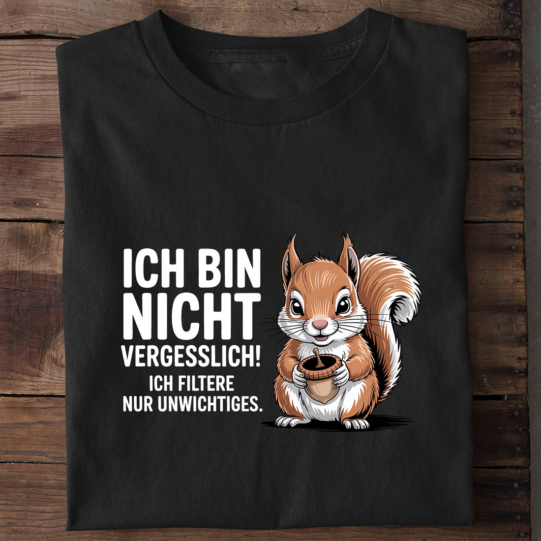 T-Shirt Ich bin nicht vergesslich, getragen